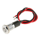 12mm Waterproof LED Battery Alternator Warning Light Lamp Dash Panel Red
