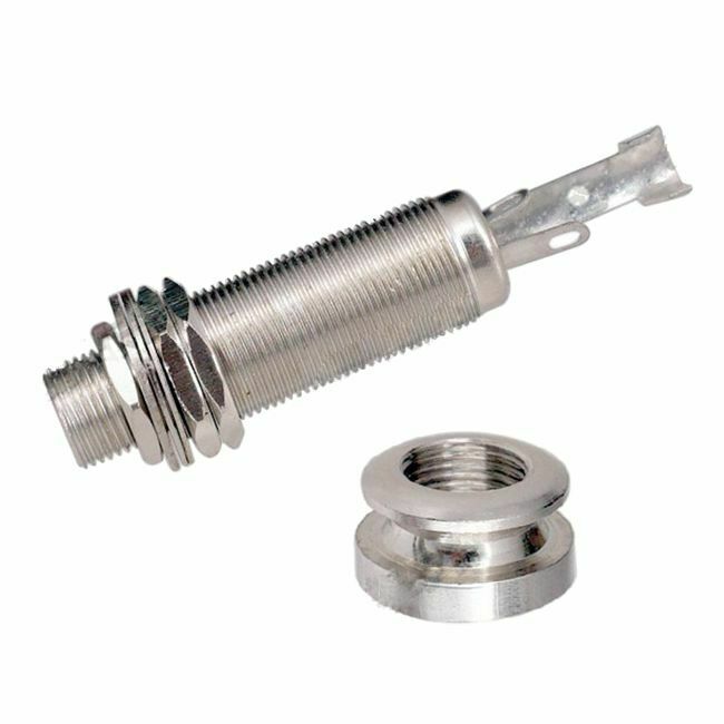 A1347 1 Piece Guitar Bass End Pin Output Jack 1/4 inch Mono or Stereo Appli