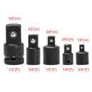 Air Impact Reducer Adapter Socket 3/4" 1/2" 3/8" 1/4 inch Drive Wrench Set Black