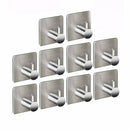 10 self-adhesive hooks, bath towel hook stainless steel hat towel hanger st M5U5