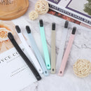 2PCS Charcoal Toothbrushes Reusable Soft Bristles Anti-skid Couple Toothbrush