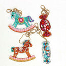 4pcs DIY Full Drill Special Shaped Diamond Painting Animals Candy Keychains Art