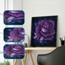 5D DIY Full Drill Square Diamond Painting Purple Rose Cross Stitch Mosaic
