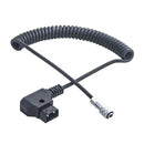 D-Tap To 2 Pin Female Plug Spring Power Cable Cord For BMPCC 4K Camera