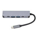 5 in 1 USB C Port Hub Type-C To HDMI Adapter For MacBook Dell XPS Aluminum Alloy