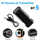 2 in 1 Bluetooth5.0 USB Transmitter Receiver 3.5mm Car Audio Transceiver Adapter