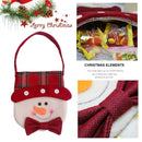 Christmas Cute Snowman Candy Bag Handbag Home Party Decor Gift Bag (Red)