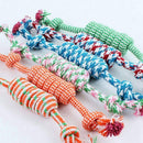 1PC Random Color New 27CM Dog Pet Puppy Chew Cotton Rope Ball Braided Knot