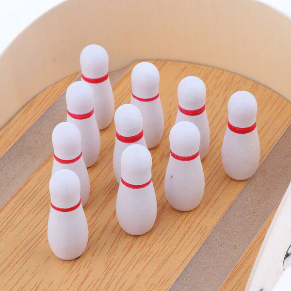 Indoor Mini Wooden Bowling Board Game