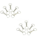 Detachable Pull Apart Quick Release Keychain Key Ring Two Split Rings K XKR