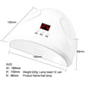 12 LED 36W Nail Art Dryer Light Manicure Drying Gel Polish UV Lamp (White) SN9F