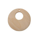 50pcs Wood Pendants DIY Wooden Teether Unpainted Necklace Earrings Toys 40mm