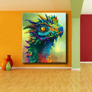 Color Dragon Head Diamond Painting Diy 5D Full Diamond Embroidery Square Rh I8F3