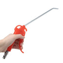 Loaded Spring Trigger Bent Tube Nozzle Red Air Blow Gun Dust Cleaner w/ Adapter
