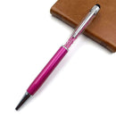 5Pcs/set Colorful Student Office Ballpoint Pen Bling Crystal Metal Pen Pretty
