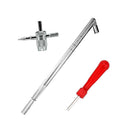 Valve Core Remover Metal Valve Stem Puller 4 Way Tool for Car Bike Tire Repair