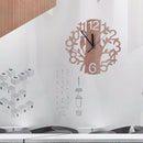 Creative Tree Shaped Wooden Wall Clock House Living Room Decoration I2K3