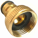 3PCS Brass Hose Tap Connector 3/4" Garden Pipe Adaptor