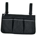 Universal Wheelchair Side Bag Pouch Storage Accessory Phone Holder Black
