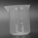 2 Pcs 100mL/3.4oZ Clear Plastic Graduated Measuring Beaker Cup for Lab Z1P2