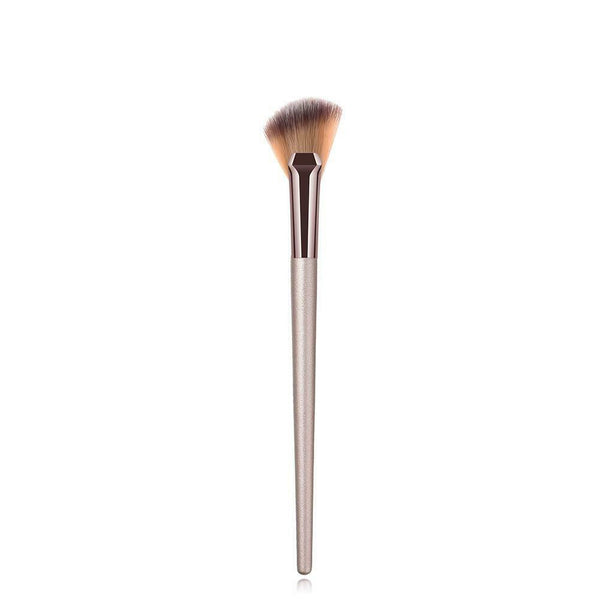 Pro Wood Handle Makeup Brush Powder Face Cosmetic Pen (Small Fan Brush) A#S