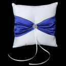 White Satin Bowknot Wedding Party Pocket Ring Pillow Cushion