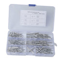 Rivets Assortment Box of 120pcs Domed, Open End 3.2mm 4.0mm 5.0mm
