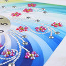 DIY Special Shaped Diamond Painting Pearls Floral Wall Clock Crafts Decor