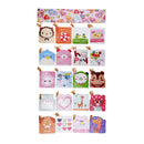 160pcs Cartoon Animal Theme Paper Hanging Message Card Wish Card Party Favor