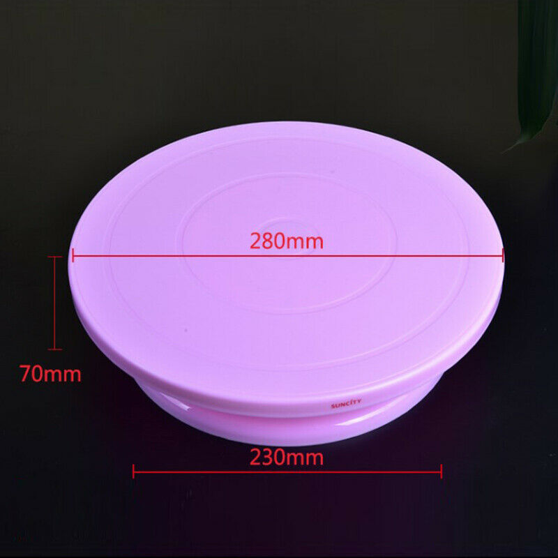 Plastic Cake Plate Turntable Rotating Anti-skid Round Cake Stand Cake Decor