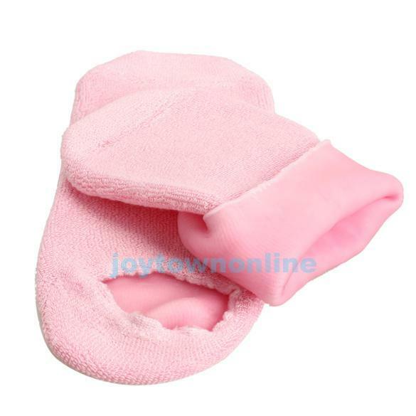 1 Pair Pink Spa Moisturizing Gel Soft Socks Cracked Skin Treatment Foot Care