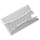Stainless Steel Mustache Comb Beard Comb For Men'S Shaving Male'S Mustache