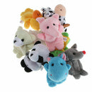10pc Cartoon Biological Animal Finger Puppet Plush Favor .Child Toys Baby Q3U5