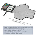 Portable Baby Changing Pad Built-In Head Cushion Waterproof Travel Clutch D