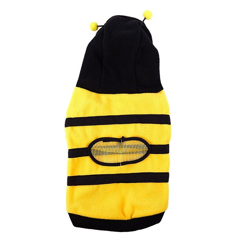 Dress up Costume Bumblebee Bee Doogie Dog Coat Clothes Pet Apparel M J9H9