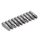 10Pcs 25mm S2 Steel Screwdriver Bits Hex Shank Torque PH2 Antislip Magnetic