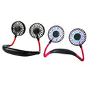 2 Pcs Portable Neck Fan Double-headed Neckband Fan For Home Cooking Travel Sport