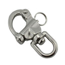 Stainless Steel 316 Ring Rotating Spring Shackle Quick Release Shackle D FCG