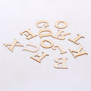 31 Pieces Natural Blank A-Z Wooden Capital Letters Wood Embellishment Plaque for