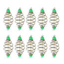 10pcs Spring/Coil Inline Fishing Feeders, Baits Cage Carp Fishing Tackle