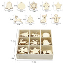 72pcs Christmas Decor Wooden Hanging Ornament Xmas Tree Small Pendant (1)