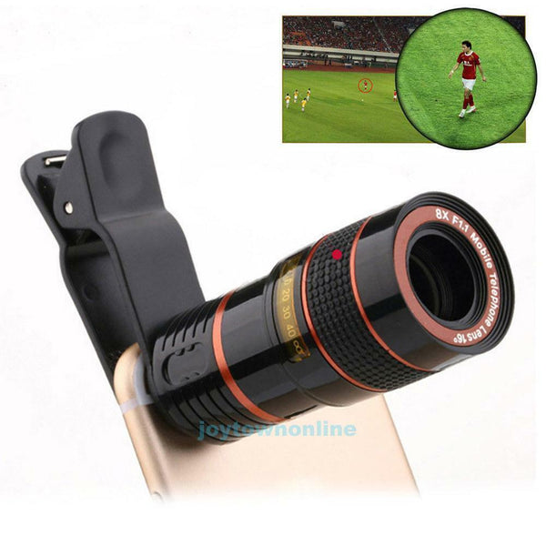 Universal 8x Zoom HD Clip-on Camera Lens Telescope Telephoto for Mobile Phone