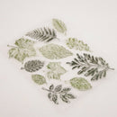2X Various Leaves TPR Stamp Rubber Seal Transparent Clear Scrapbook Album DIY