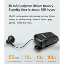 Stereo Wireless Clip-on Earbuds Earphone Bluetooth Headset Retractable Black