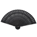 Butterfly Sakura Pattern Fan Wedding Gift Black A6W4