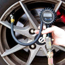 Digital tire air inflator pressure gauge 200 psi car motorcycle bike Tru P6M5