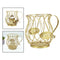Modern Espresso Coffee Pod Storage Holder & Golden Spoon Kit,Multi-Use Organizer