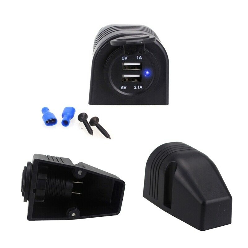 12V/24 USB Car Cigarette Lighter Socket Splitter Charger LED Display Waterproof