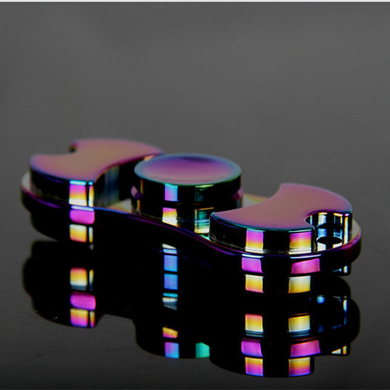 Rainbow Tri Fidget Hand Spinner Finger Ceramic Bearing Desk GyroToy for EDC New