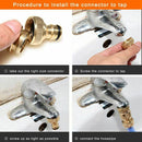 2 Pack Brass Garden Hose/Hosepipe Tap Connector 1/2 Inch and 3/4 Inch 2-in-